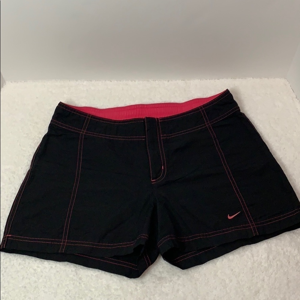 Nike shorts, black with pink stitching, size S 4/6